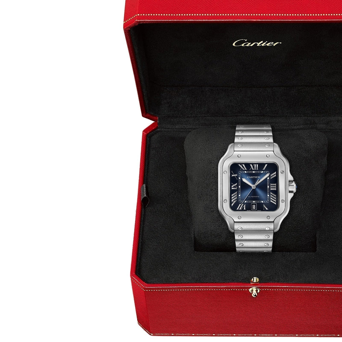 Santos de Cartier Large Model | 40mm, Steel, Blue Dial
