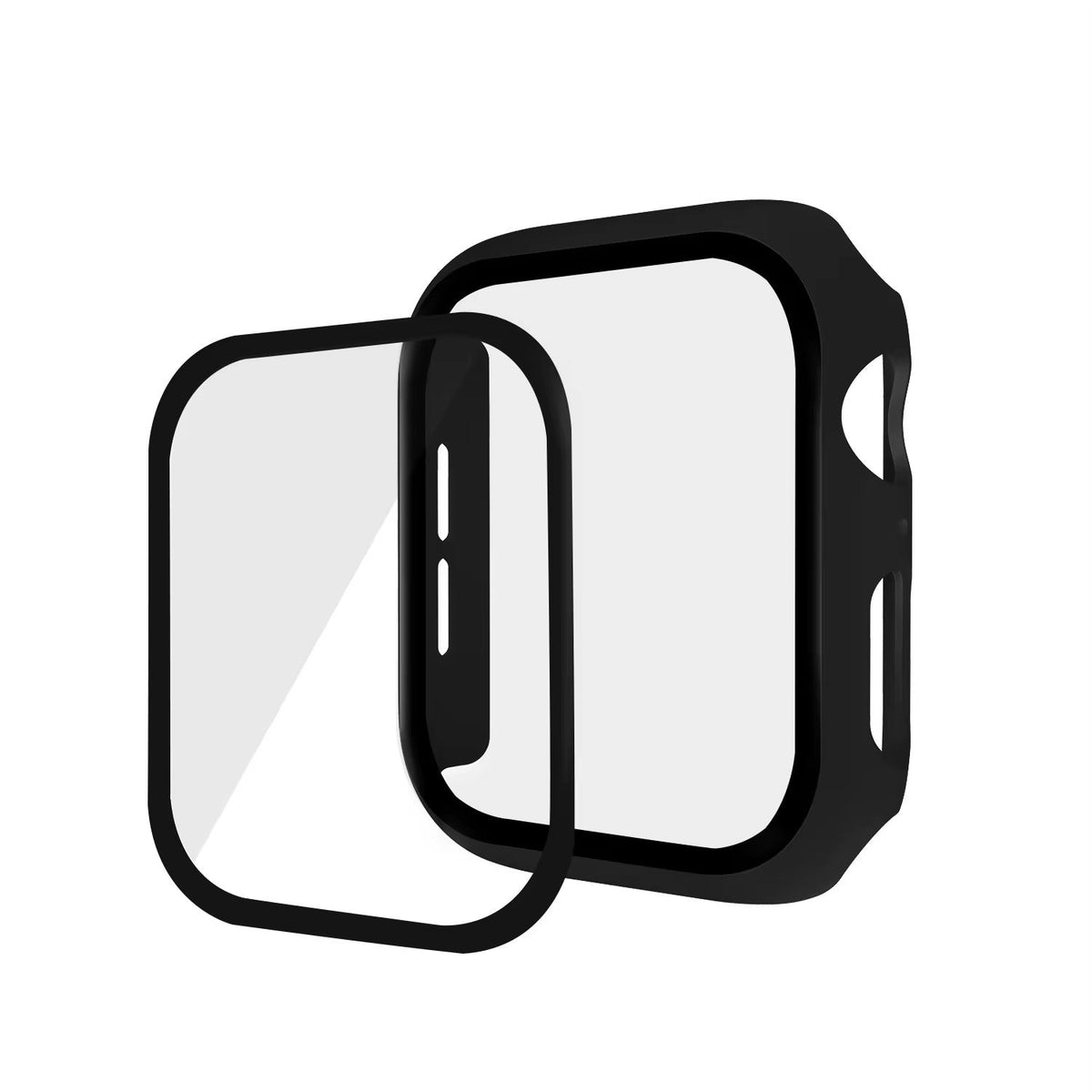 Hard Case With Tempered Glass Screen Protector For Apple Watch Multiple Colors Available