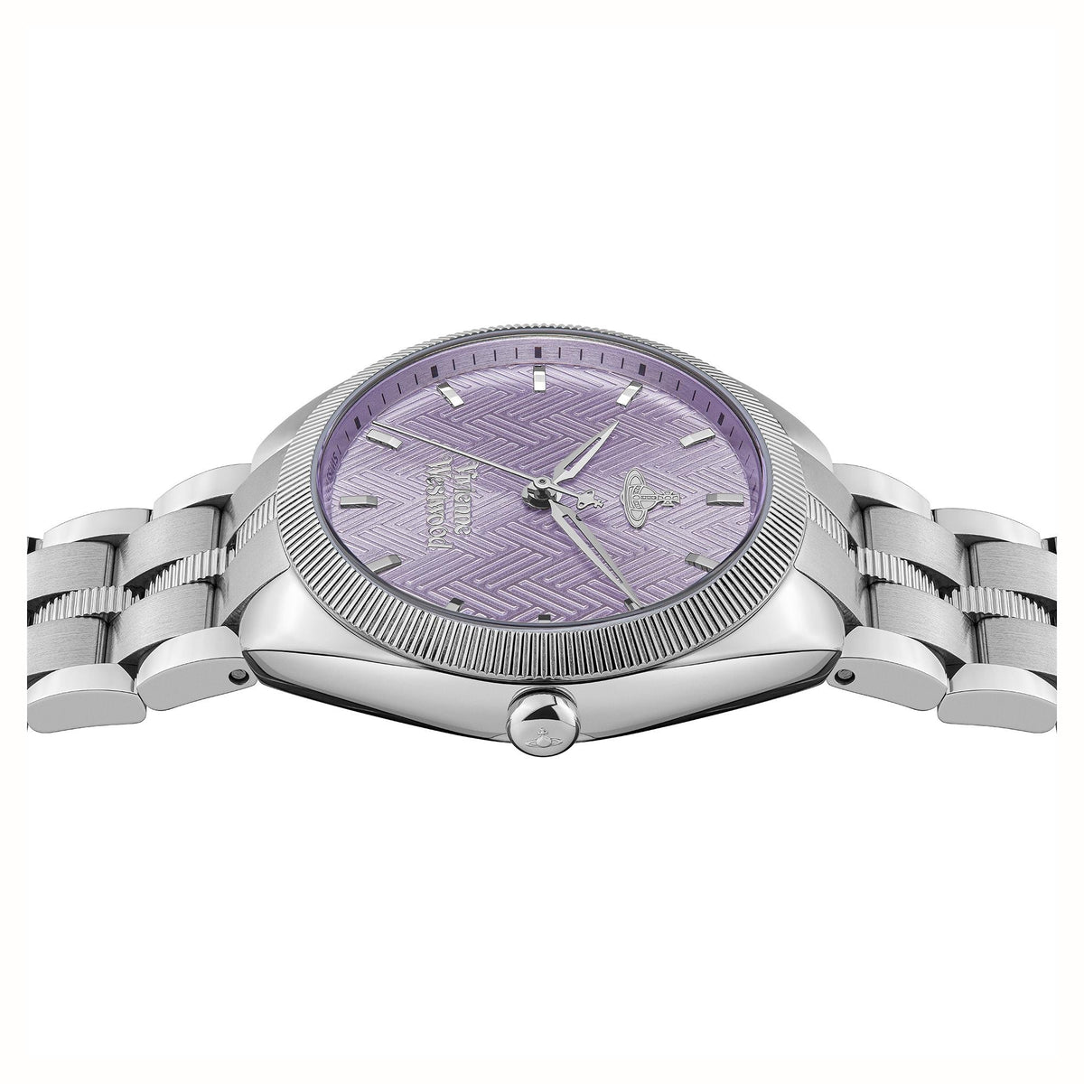 Vivienne Westwood The Mews Purple Dial Stainless Steel Bracelet Ladies Watch VV281PPSL